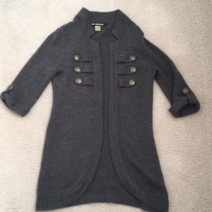 Love by Design Grey Military Sweater